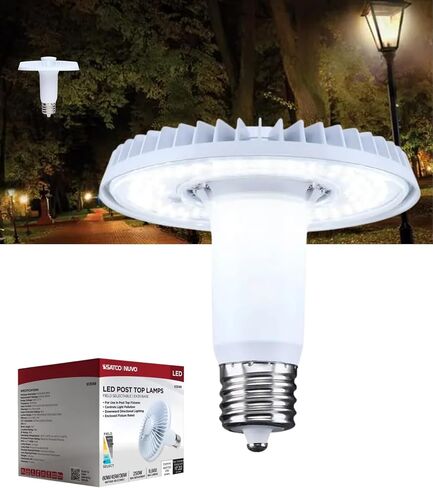 Satco S13149 36/45/60W LED HID بديل Corncob، CCT يمكن اختياره 3000K-5000K، قاعدة موغول ممتدة EX39، تجاوز الصابورة من النوع B، 120-277 فولت، 5220-9600 لومن، تصنيف التركيبات المغلقة، القاعدة للأسفل، IP65 in Kuwait