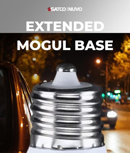 Satco S13149 36/45/60W LED HID بديل Corncob، CCT يمكن اختياره 3000K-5000K، قاعدة موغول ممتدة EX39، تجاوز الصابورة من النوع B، 120-277 فولت، 5220-9600 لومن، تصنيف التركيبات المغلقة، القاعدة للأسفل، IP65 in Kuwait