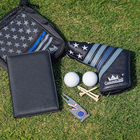 حامل بطاقات الأداء للجولف باللون الأسود العتيق من CRAFTSMAN GOLF وغطاء حماية لغطاء كتاب الياردات مع قلم رصاص in Kuwait