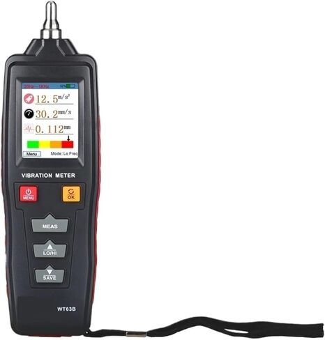 جهاز اختبار الاهتزاز WT63B محلل ملون LCD رقمي تدوير تسارع سرعة النزوح تردد عالٍ منخفض للتكييف والمحركات in Kuwait