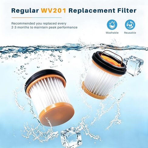 6 قطع استبدال فلتر WV201 لمكنسة Shark Wandvac ION W1 S87 اللاسلكية المحمولة، متوافقة مع مكنسة القرش المحمولة WV200، WV201، WV205، WV220، WV201BK، مقارنة بالجزء # XHFWV200 in Kuwait