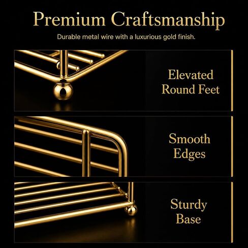 Snailhouse Napkin Holders for Table, Metal Square Farmhouse Kitchen Counter Top Dinner Cocktail Paper Napkin Holder Dispenser for Home & Outdoor, Gold in Kuwait