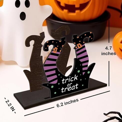 Singhaaje Halloween Napkin Holder Funny Spooky Wooden Napkin Holder Decor | Trick or Treat Paper Napkin Holder for Party Home Kitchen Dining Living Room Table Decor in Kuwait