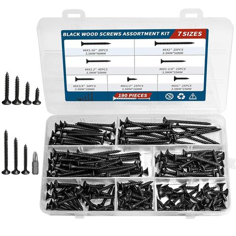 70Pcs #8#10 Hex Washer Head Self Tapping Screws 410 Stainless Steel Self Drilling Screws,Hex Washer Head Sheet Metal Screws Suitable for Wood, Metal or Tough Materials 1/2" 3/4" 1" 1-1/2" in Kuwait