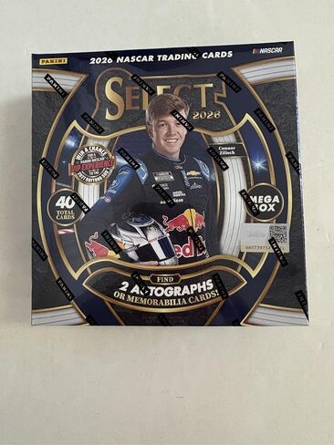 2026 Panini Select Racing Retail Mega Box NASCAR Trading Cards | 40 بطاقة في كل صندوق | بريزمز الجليد الحصرية | بطاقات المبتدئين | إدراجات التحديدات الفنية SSP in Kuwait
