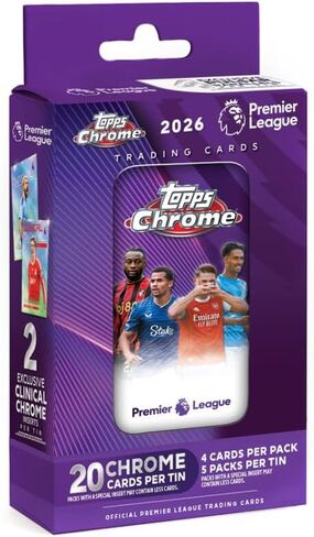2025-26 بطاقات Topps Chrome Premier League - قصدير (20 بطاقة) in Kuwait