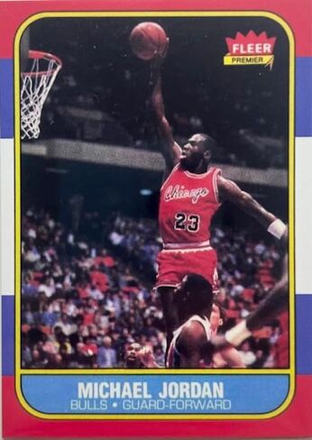 Michael Jordan Replica Reprint 1986-87 Fleer Rookie Card RC Bulls in Kuwait