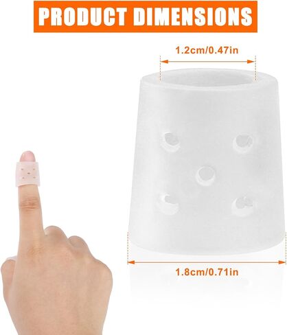 20pcs Anti Skin Picking Finger Covers, Silicone Finger Cots Bandages Reusable & Breathable Fingertip Protector Sleeves Anti-Picking Caps Protective Gloves for Cracked Fingers & Hangnails in Kuwait