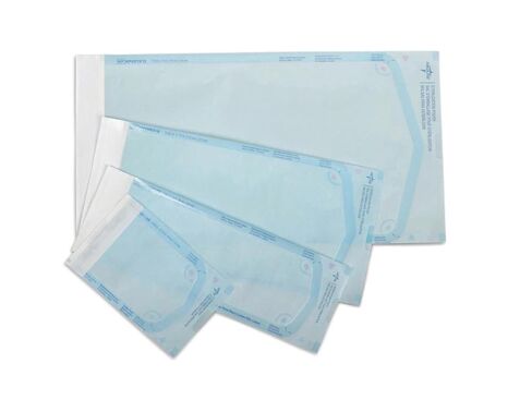 Medline Instrument Sterilization Pouches, Self Seal, 3.5 Inches x 5.25 Inches, Process Indicators, Suitable for Table-Top Sterilizers, Box of 200 Each in Kuwait