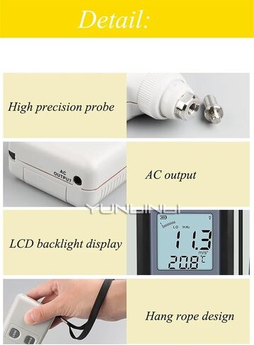 جهاز قياس الاهتزاز، جهاز قياس الاهتزاز الرقمي LCD باللون الأسود عالي الدقة، جهاز قياس محمول متعدد الاهتزازات AS63A in Kuwait
