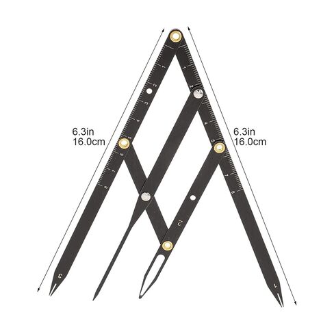 PartyKindom Stainless Steel Eyebrow Ruler Three-point Positioning Tool for Precise Eyebrow Measurement and Design Lightweight and Easy to Carry in Kuwait