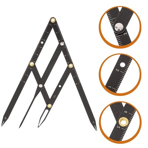 PartyKindom Stainless Steel Eyebrow Ruler Three-point Positioning Tool for Precise Eyebrow Measurement and Design Lightweight and Easy to Carry in Kuwait