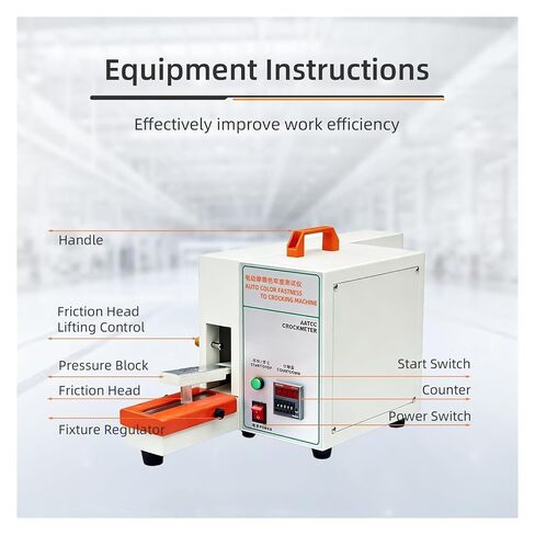 Electric Automatic Friction Color Fastness Tester Textile Leather Lab Quality Control for Gloss Measuring in Kuwait