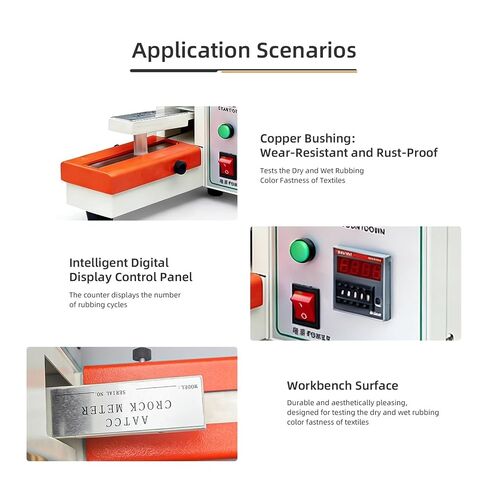Electric Automatic Friction Color Fastness Tester Textile Leather Lab Quality Control for Gloss Measuring in Kuwait