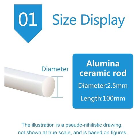 Ceramic Rods, Alumina Rod 10cm Beige Diameter(6 * 100mm) in Kuwait