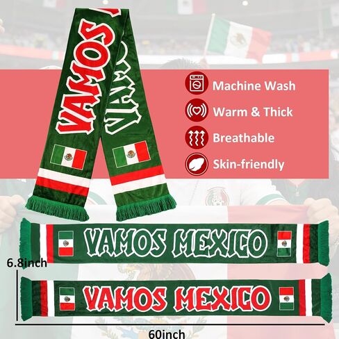 2026 World Cup Soccer Scarf Double Sided Flag Print, World Cup Football Fan Scarf Match Cheering Memorabilia Gift in Kuwait