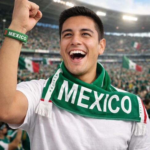SIFRIMANIA Mexico Proud Team Support 2026 Soccer Game 2 Piece Kit Futbol Cup Scarf and Body Paint Stick in Kuwait