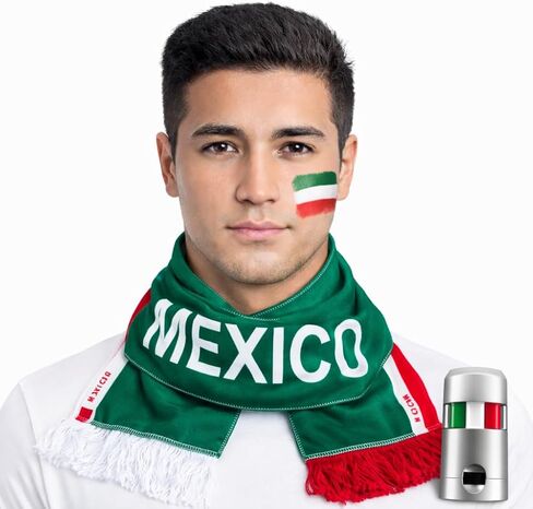 SIFRIMANIA Mexico Proud Team Support 2026 Soccer Game 2 Piece Kit Futbol Cup Scarf and Body Paint Stick in Kuwait