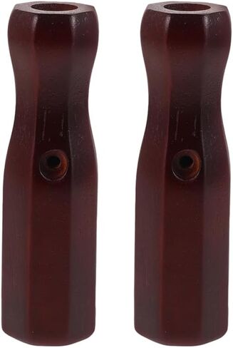 GALPADA 2Pcs Wooden Foosball Table Handles Octagonal Replacement Parts for Indoor Soccer Machine Rods Non-Slip Grip Wine Red in Saudi Arabia