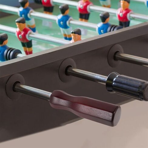 GALPADA 2Pcs Wooden Foosball Table Handles Octagonal Replacement Parts for Indoor Soccer Machine Rods Non-Slip Grip Wine Red in Saudi Arabia