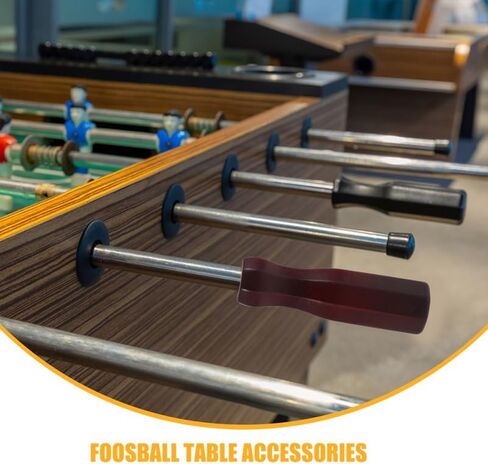 GALPADA 2Pcs Wooden Foosball Table Handles Octagonal Replacement Parts for Indoor Soccer Machine Rods Non-Slip Grip Wine Red in Saudi Arabia