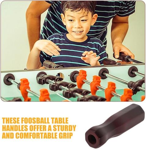 GALPADA 2Pcs Wooden Foosball Table Handles Octagonal Replacement Parts for Indoor Soccer Machine Rods Non-Slip Grip Wine Red in Saudi Arabia