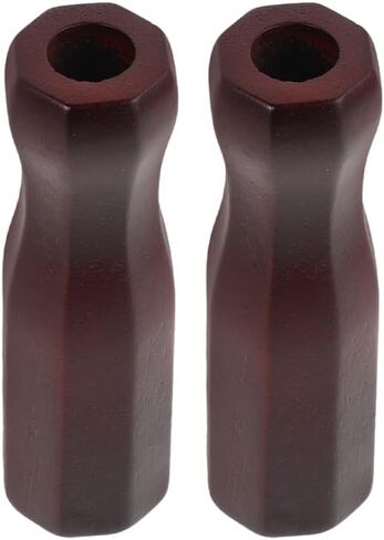 GALPADA 2Pcs Wooden Foosball Table Handles Octagonal Replacement Parts for Indoor Soccer Machine Rods Non-Slip Grip Wine Red in Saudi Arabia