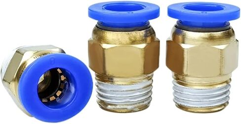 BSPT PC8-02 تركيب هوائي 8 مللي متر أنبوب 1/4 "ذكر أنبوب ملولب الحلمة النحاس موصل 10 قطعة in Kuwait