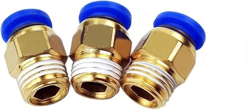 BSPT PC8-02 تركيب هوائي 8 مللي متر أنبوب 1/4 "ذكر أنبوب ملولب الحلمة النحاس موصل 10 قطعة in Kuwait