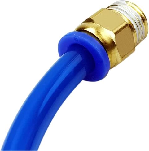 BSPT PC8-02 تركيب هوائي 8 مللي متر أنبوب 1/4 "ذكر أنبوب ملولب الحلمة النحاس موصل 10 قطعة in Kuwait
