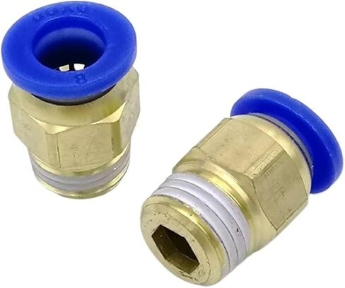 BSPT PC6-01 PC6-02 PC8-02 PC10-02 Connectors Male Hose Fittings Pneumatic Fitting 1/4 10Pcs(PC12-04(10Pcs a lot)) in Kuwait