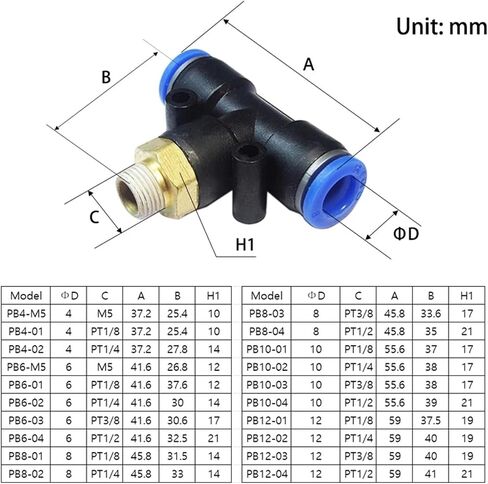 PD/PX Type Air Hose Rapidities Pipe Brass Fittings Pneumatic Connector 10Pcs(8-04,PX) in Kuwait