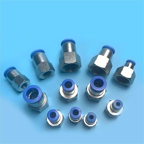 PCF هوائي موصل سريع الموضوع N1/8 N1/4 N3/8 N1/2 PU خرطوم أنابيب هواء 4 6 8 10 12 مللي متر 6-NPT1/4 1 قطعة (PCF6-N02(NPT1l4)) in Kuwait