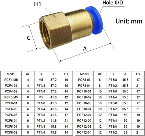 PD/PX Type Air Hose Rapidities Pipe Brass Fittings Pneumatic Connector 10Pcs(8-04,PX) in Kuwait