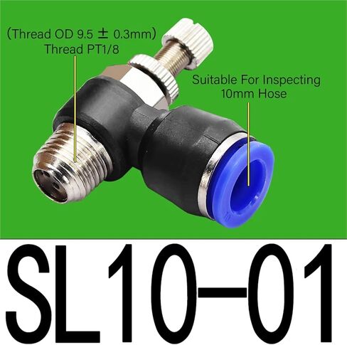 SL-Type 4 6 8 10 12 مم تركيب هوائي سريع التوصيل M 5 1/8 "1/4" 3/8 "1/2" صمامات تنظيم السرعة صمام الخانق 1 قطعة (SL10-01) in Kuwait