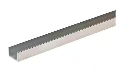 6063 Aluminum U-Channel, 2 in Base Width x 1 in Leg Height x 8 Ft Long, 0.125 in Thick - Mill Finish Structural Channel Stock in Kuwait