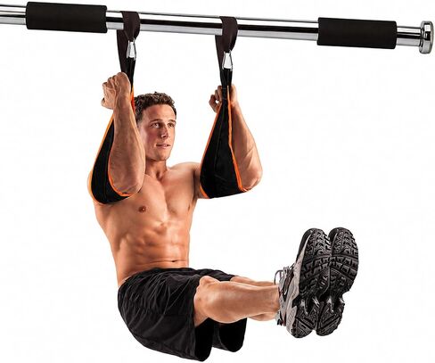 Taeku Ab Straps for Pull Up Bar – 1 Pair Heavy Duty Fitness Gym Hanging Sling with Quick Lock Connectors for Abdominal Training Leg Raises Knee Ups Core Workout in Saudi Arabia
