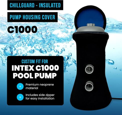 ChillGuard Neoprene Filter Cover for Intex C1000, Cold Plunge & Ice Bath Filter Housing Sleeve, Insulated Pool Filter Jacket for Condensation & Temperature Control in Kuwait