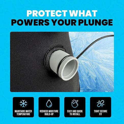 ChillGuard Neoprene Filter Cover for Intex C1000, Cold Plunge & Ice Bath Filter Housing Sleeve, Insulated Pool Filter Jacket for Condensation & Temperature Control in Kuwait