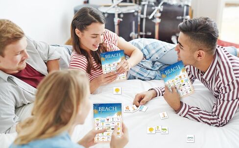 لعبة بينجو على الشاطئ، بطاقات ألعاب صيفية لحفلات الصيف، وأنشطة مكتب المنزل في الأماكن المغلقة والمفتوحة، وديكورات الحفلات، 24 لاعبًا من ألعاب بينجو، 12 in Kuwait