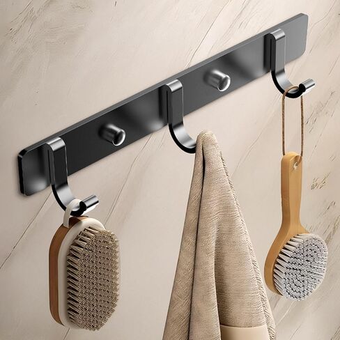 Coat Rack Wall Mount, Heavy Duty Wall Hooks for Hanging Coats, Hats | Wall Mounted Coat Hanger for Entryway, Bathroom, Mudroom, Bedroom in Saudi Arabia