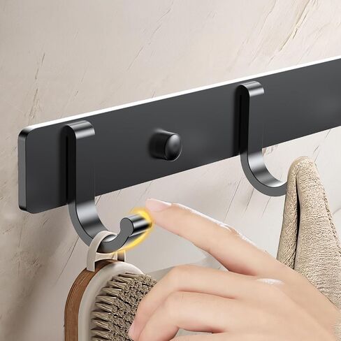 Coat Rack Wall Mount, Heavy Duty Wall Hooks for Hanging Coats, Hats | Wall Mounted Coat Hanger for Entryway, Bathroom, Mudroom, Bedroom in Saudi Arabia