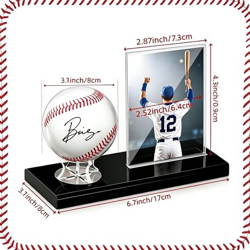 Baseball Display Case, Baseball Card Display Case, Acrylic Baseball Holder Display Case Baseball Case Display for Balls Centerpieces Protector Memorabilia Showcase for Official Size Baseball Tennis in Kuwait