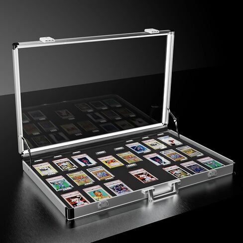 Aluminum Graded Card Show Display Case -34"x22", LED Lights and Lockable for Graded Cards, Premium Trading Card Case for PSA Graded Pokemon Cards, Sports Card, CGC in Kuwait