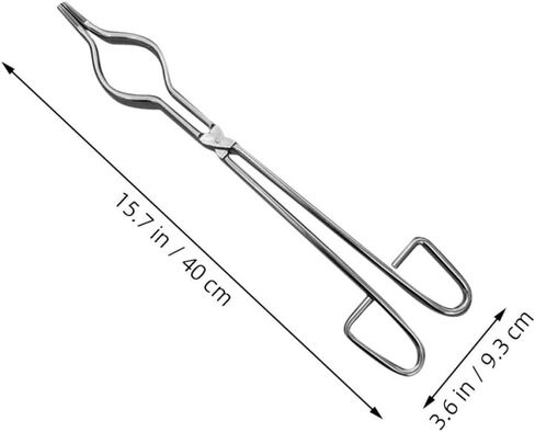 2pcs Stainless Steel Crucible Tongs 40cm Melting Clamp Metal Casting Tongs for High Temperature Metal Smelting Gold Silver Copper Laboratory Use in Kuwait
