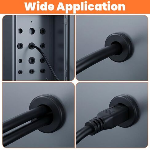 100 Pcs 6 Size Silicone Grommets, T-Type Rubber Grommet kit, Waterproof Wire Grommets for Wiring Automotive Rubber Firewall Hole Plug Cable Wire Protection Drain Holes in Irrigation Systems etc in Kuwait