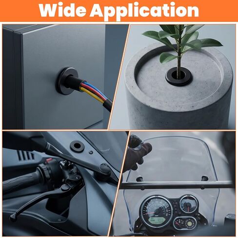 100 Pcs 6 Size Silicone Grommets, T-Type Rubber Grommet kit, Waterproof Wire Grommets for Wiring Automotive Rubber Firewall Hole Plug Cable Wire Protection Drain Holes in Irrigation Systems etc in Kuwait