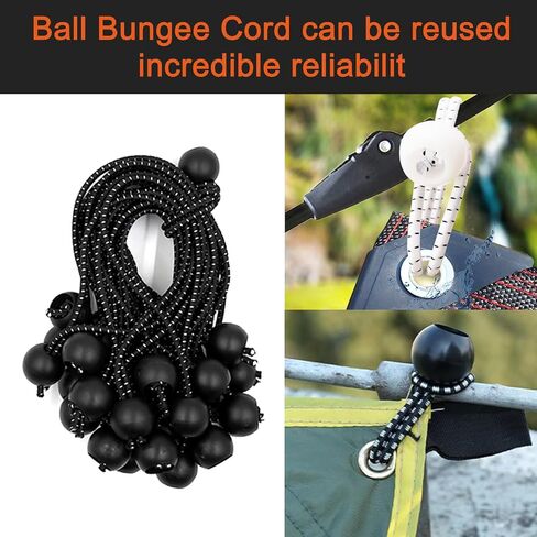 Heavy-Duty Grommet kit (1/4,3/8,1/2 Inch),with 600Pcs Heavy Duty Grommets(8mm,10mm,12mm)+30 Pack Ball Bungee Cord,Eyelets and Grommets for Tarps, Fabric Rings, Leather, Tents, Vinyl, Canvas and so on in Kuwait