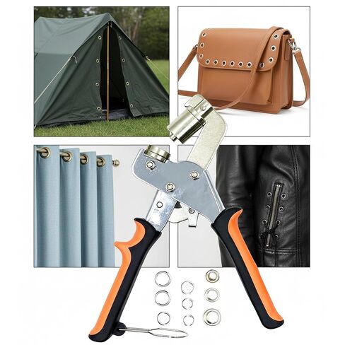 Heavy-Duty Grommet kit (1/4,3/8,1/2 Inch),with 600Pcs Heavy Duty Grommets(8mm,10mm,12mm)+30 Pack Ball Bungee Cord,Eyelets and Grommets for Tarps, Fabric Rings, Leather, Tents, Vinyl, Canvas and so on in Kuwait