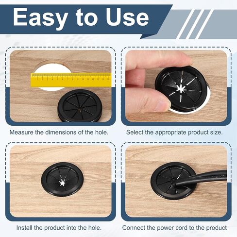 PATIKIL 20Pcs Rubber Plug Hole Grommet Kit, 1.0" Firewall Closed Hole Plug Fire Grommet for Wire Electrical Appliance Plumbing Wiring Automotive Home Improvement, Black in Kuwait